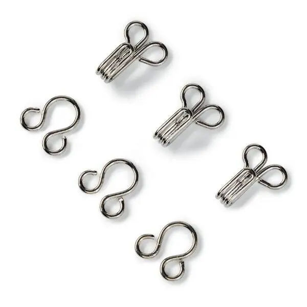 Prym Silver Metal Hooks and eyes, 12 pcs