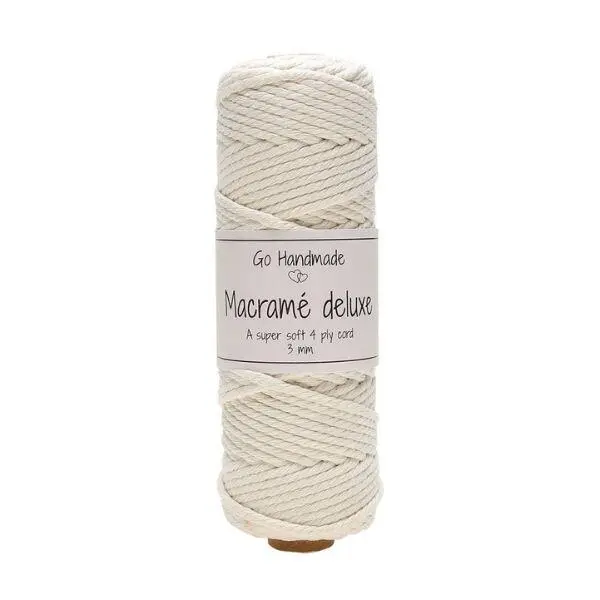 Go Handmade Macramé Cord Deluxe 50 m, 3 mm
