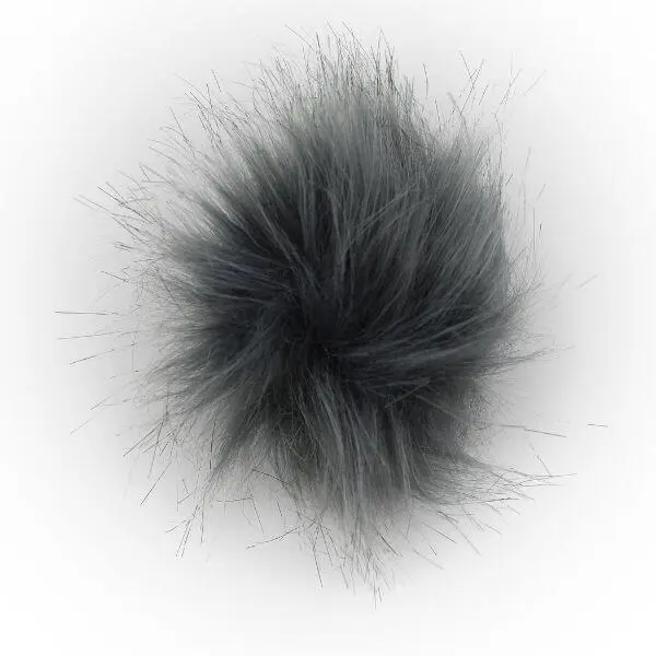 Pompom Acrylic, 8 cm Grey