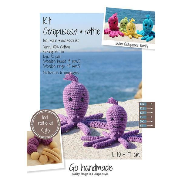 Go Handmade Crochet Kit Octopusses and rattle