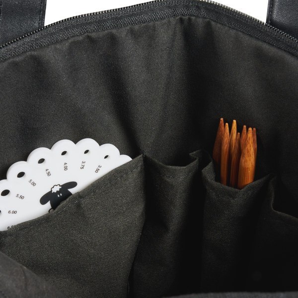 Shoulder bag for yarn, black