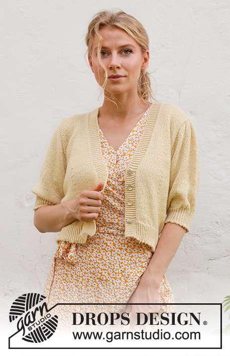 231-21 Chamomile Tea Cardi by DROPS Design