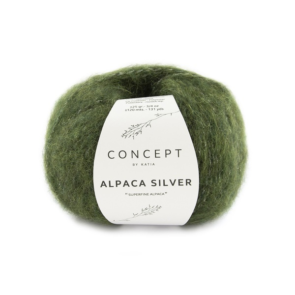 Katia Alpaca Silver 272 Dark green-silver
