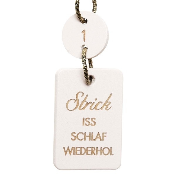 Go Handmade Wooden Row counter chain, Numbers 1-10