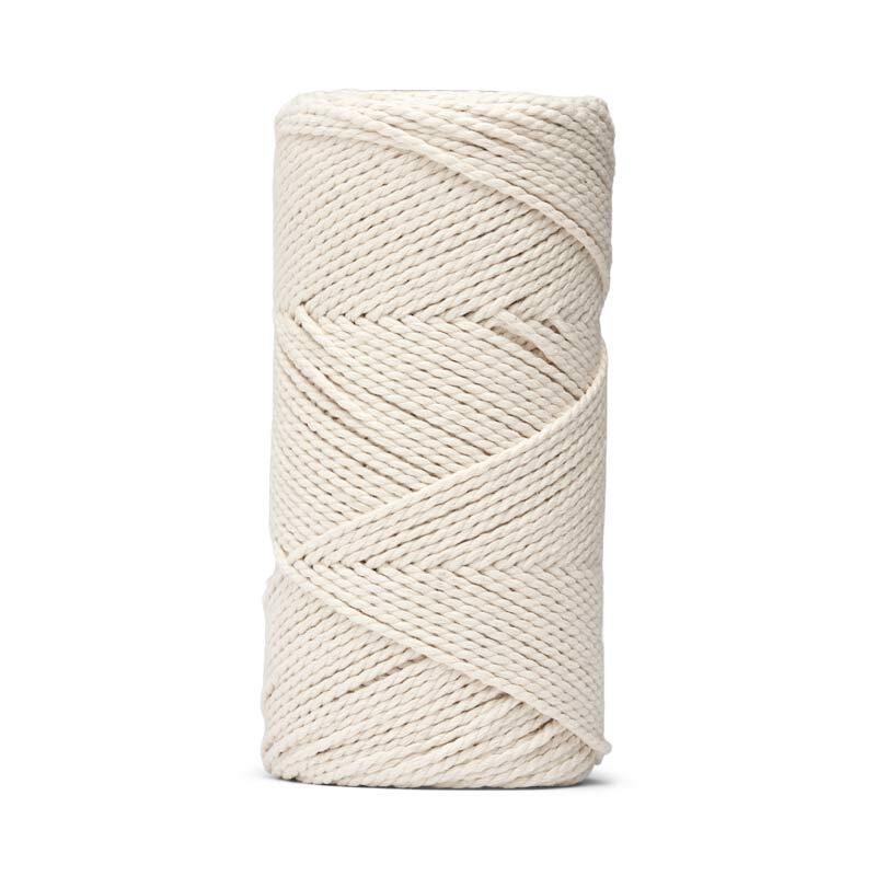 LindeHobby Macrame Lux, Rope Yarn, 2 mm Sugar White