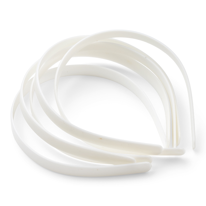 HobbyArts Hair Band, White, 12 mm, 5 pcs