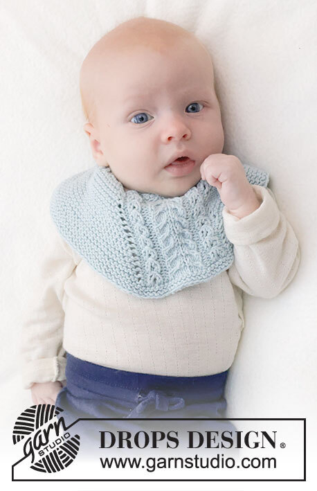 45-16 Cables and Cuddles Bib by DROPS Design