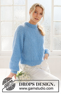 231-57 Blueberry Cream Sweater by DROPS Design
