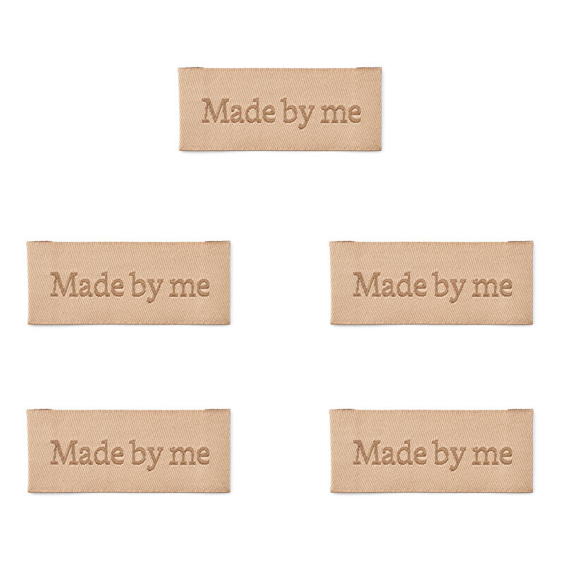 LindeHobby Labels Made By (6 cm x 2 cm), Natural