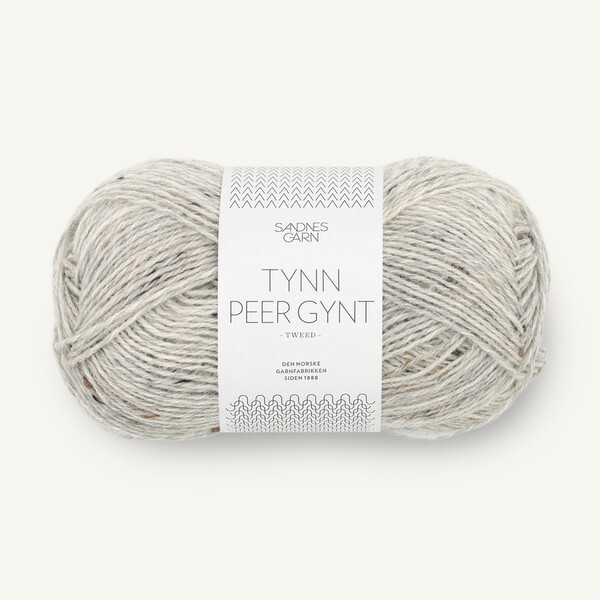 Sandnes Tynn Peer Gynt 1034 Light Grey Melange with Natural Tweed