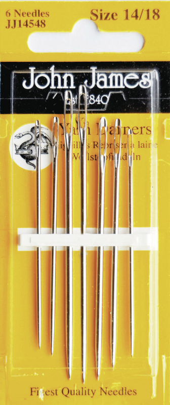 John James Wool Darners size 14/18 (6 needles)