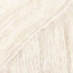 DROPS BRUSHED Alpaca Silk 01 Off white (Uni colour)