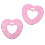 Go Handmade Teether Heart (2 pcs) 22011 Baby Pink