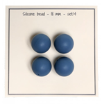 Go Handmade Silikone Perler 18 mm jeans blå uni color