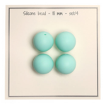 Go Handmade Silikone Perler 18 mm mint uni color
