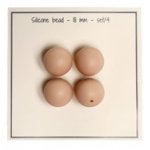 Go Handmade Silikone Perler 18 mm vanilje uni color