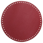 Go Handmade Bag  Basket Base, PU Leather, Round, 25 cm 22383 Raspberry