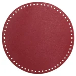 Go Handmade Bag  Basket Base, PU Leather, Round, 25 cm 22383 Raspberry