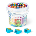 STAEDTLER Buddy Farveblyanter & Blyantspidsere, 36 + 3 stk