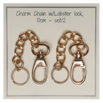 Go Handmade Charm Kæde, Lobster lås, 2 stk Guld