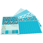 Paper Line Designpapir A4, 100 g, Konfirmation, 5 ark Blå