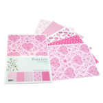Paper Line Designpapir A4, 100 g, Konfirmation, 5 ark Lyserød
