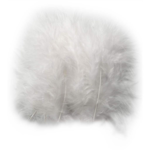 Dun, 5 - 12 cm, 15 stk Hvid