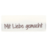 Go Handmade Vævet Label, Dobbeltsidet, 50 x 11,5 mm, 10 stk-Mit Liebe gemacht
