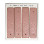 Go Handmade Straps for rivets, 8,5 x 1,8 cm, 4 pcs Rose