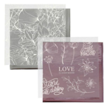 Deco Foil and transfer sheet, 15x15 cm, 4 sheets Flowers