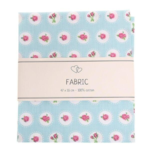 Go Handmade Fabric Blue with roses