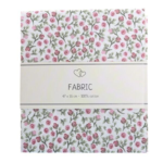 Go Handmade Fabric Roses on white