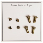 Go Handmade Screw Rivets 14mm, 4 pcs, Bronze