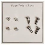 Go Handmade Screw Rivets 14mm, 4 pcs, Silver