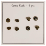 Go Handmade Screw Rivets 6mm, 4 pcs, Bronze