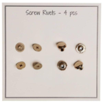 Go Handmade Screw Rivets 6mm, 4 pcs, Gold