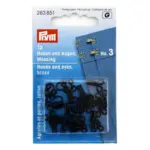 Prym Black Metal Hooks and eyes, 12 pcs