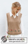 222-42 May Flowers Vest by DROPS Design