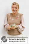 222-43 Flower Harmony Vest by DROPS Design