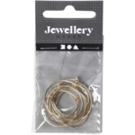 Creoles 20 mm, 8 pcs gold plated