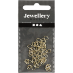 Oval metal rings, gold-plated