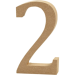 Number, MDF, 13 cm, 1 pcs