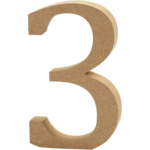 Number, MDF, 13 cm, 1 pcs