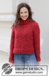 245-30 Red Embers Sweater by DROPS Design