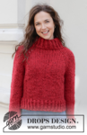 245-30 Red Embers Sweater by DROPS Design