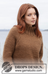 244-25 Autumn Amber Sweater by DROPS Design