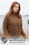 244-25 Autumn Amber Sweater by DROPS Design