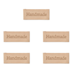LindeHobby Labels Made By (6 cm x 2 cm), Natural