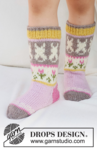 41-35 Dancing Bunny Socks by DROPS Design