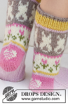 41-35 Dancing Bunny Socks by DROPS Design